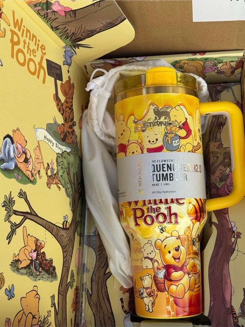 Stanley Yellow Winnie the Pooh Insulated Tumbler with Handle